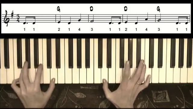 Как играть на пианино Happy birthday чую две руки обучалка смотреть онлайн