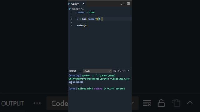 BINARY in Python?? #python #programming #coding смотреть онлайн