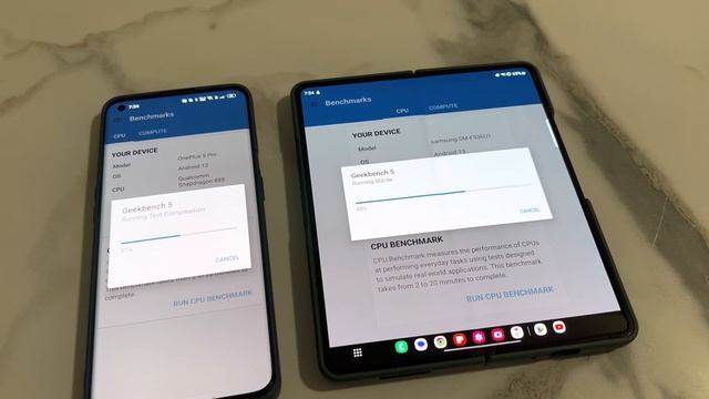 Samsung Z Fold 4 vs Oneplus 9 Pro - Geekbench 5 scores смотреть онлайн