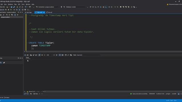 PostgreSQL'de Timestamp Veri Tipi смотреть онлайн