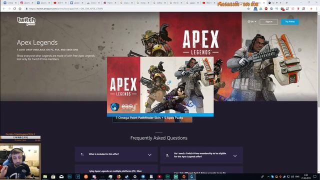 5 Сундуков и Скин в Apex без Twitch Prime [FIXED] смотреть онлайн
