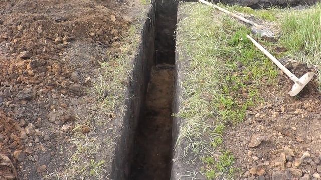 Траншея под ленточный фундамент немного информации. смотреть онлайн