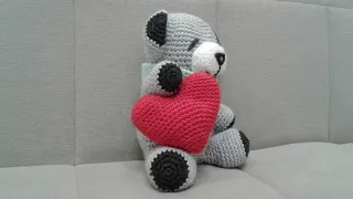 Мишка крючком. Мишка с сердечком (часть 2). смотреть онлайн