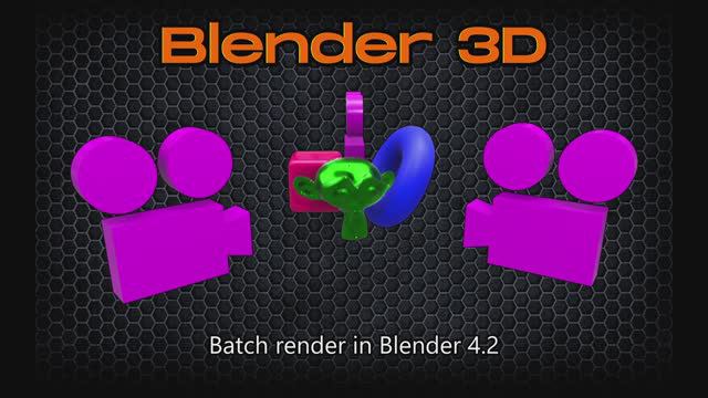 Рендер нескольких камер. Batch render in Blender 4.2. смотреть онлайн