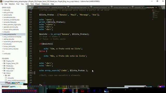 PHP funções de busca em array смотреть онлайн