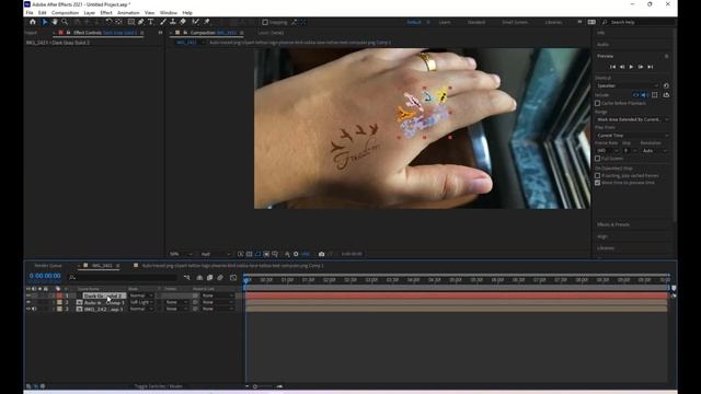 Neon Tattoo After Effects 2021 I Mocha Tracking I Videocopilot Saber смотреть онлайн