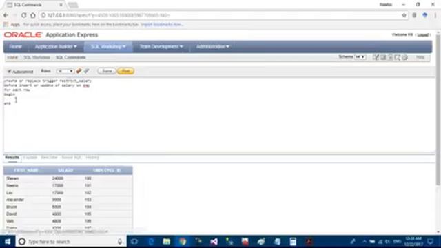 6-TRIGGER IN ORACLE смотреть онлайн