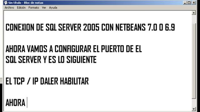 Tutorial Conexion SQL SERVER 2005 con NetBeans 7.0 PARTE 1 смотреть онлайн