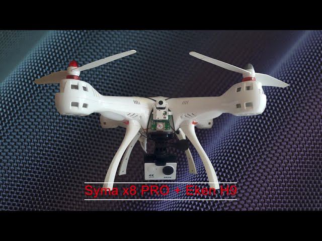 Полёт на Syma x8 Pro с камерой Eken H9 (1080) смотреть онлайн