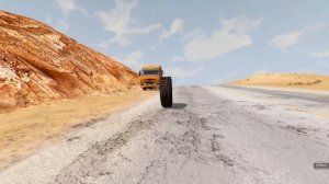 КОЛЕСО СМЕРТИ! ЗАПАСКА ОТ КАМАЗА НА СПУСКЕ | BeamNG.drive