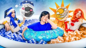 МОЯ ДЕВУШКА СОЛНЦЕ и ЛУНА ФНАФ Аниматроник В РЕАЛЬНОЙ ЖИЗНИ! МУНДРОП и САНДРОП Смешные моменты!