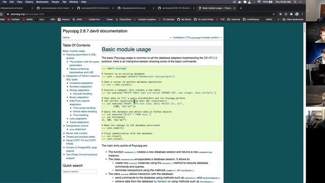 W4D4: SQL & Psycopg2 (2 of 3) смотреть онлайн