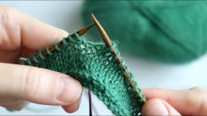 2 петли вместе лицевой с наклоном ВПРАВО