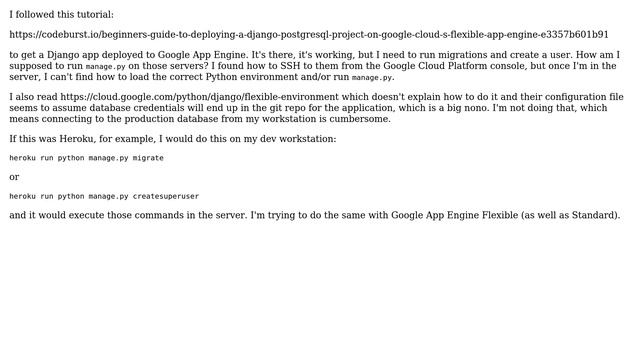 DevOps & SysAdmins: How do I execute manage.py in Google App Engine? (2 Solutions!!) смотреть онлайн