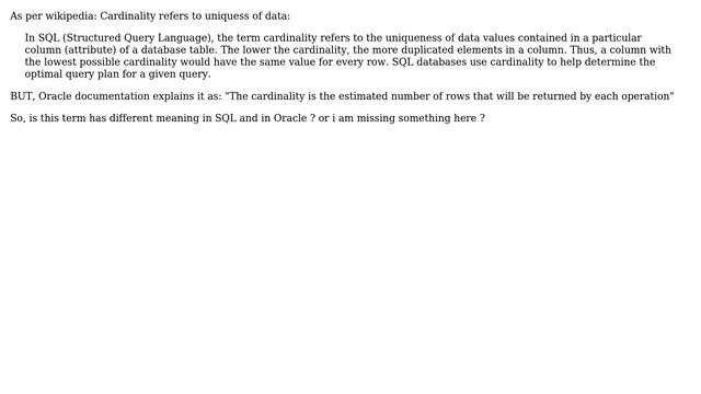 Databases: Concept of Cardinalilty in Oracle смотреть онлайн