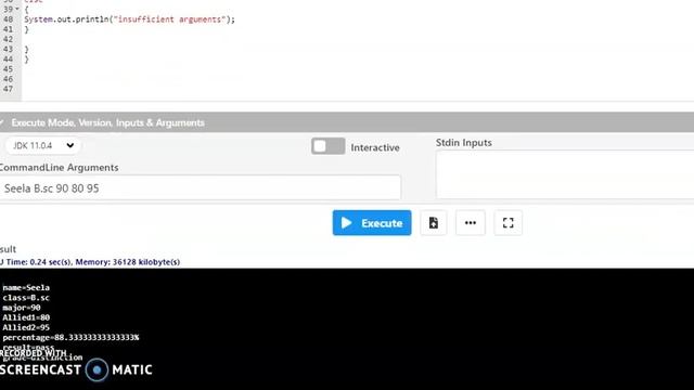 Lab Program, Command Line Arguments in Java, II B.Sc(CS) & BCA, R.A.College for Women,Tiruvarur смотреть онлайн
