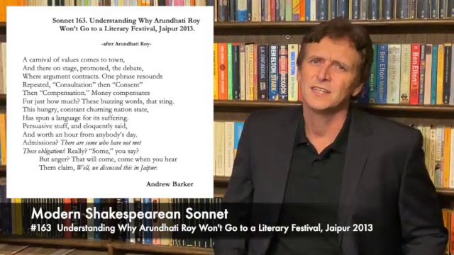 Understanding Why Arundhati Roy Won't Go to a Literary Festival. Modern Shakespearean Sonnet 163. A смотреть онлайн