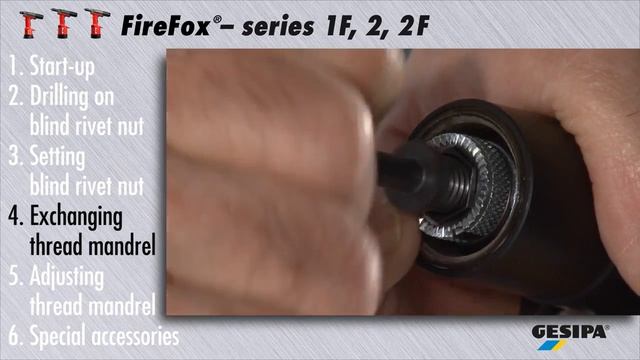 Серия пневмо-гидравлических заклёпочников GESIPA FIREFOX для резьбовых заклёпок-гаек от М3 до М12 смотреть онлайн
