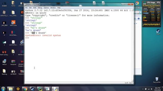 PYTHON 2.7 Tutorial Bahasa Indonesia - [3] Strings смотреть онлайн