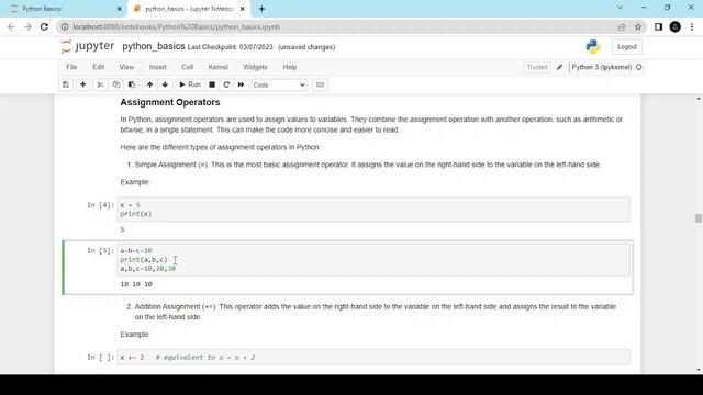 Python Basics in Malayalam - Part 9 - Operators - Assignment смотреть онлайн