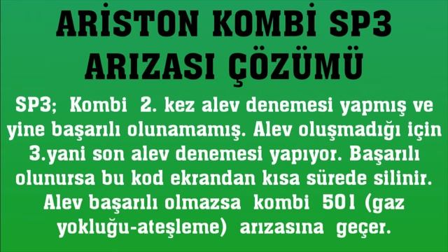 Ariston Kombi SP3 Arızası Nasıl Giderilir? смотреть онлайн