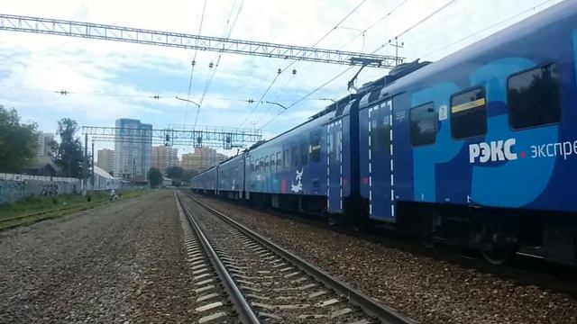 Разрешение на съёмку есть? ЭП2Д-0084 ЦППК ОАО РЭКС На перегоне Очаково-Матвеевское смотреть онлайн