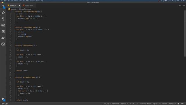 JavaScript Algorithms - For Loops Big O Analysis смотреть онлайн