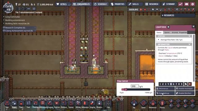 Oxygen Not Included Badlands ep8 Liquid Hydrogen, long distance Space, High Pressure Natural Gas смотреть онлайн