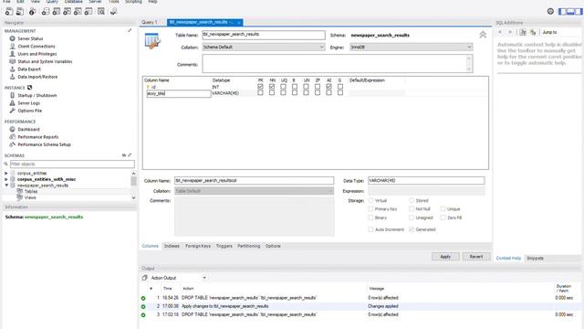 MySQL Workbench Create Table смотреть онлайн