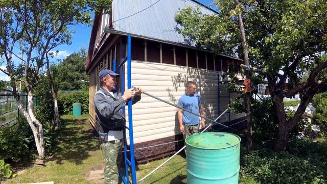 монтаж сайдинга на щитовый дом смотреть онлайн