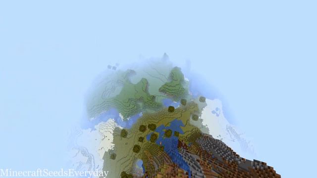 Minecraft Java 1.16 Seed: Super high 250-block hollow mountain with acacia village at spawn смотреть онлайн