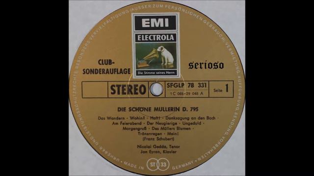 Schubert, Die Schone Mullerin D 795, Nicolai Gedda, side 1 смотреть онлайн