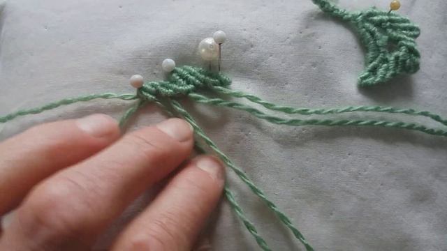 Макраме , macrame, изогнутый лист . смотреть онлайн