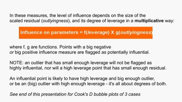 Influential points - Cook's distance, DFFITS, DFBETAS смотреть онлайн