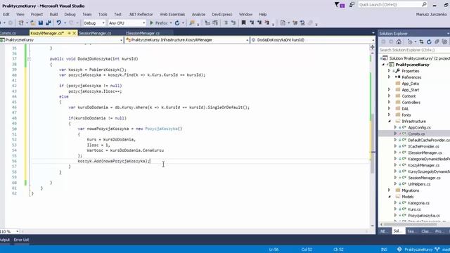 praktyczny kurs asp.net MVC (sklep internetowy) odc.14 смотреть онлайн