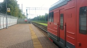 ЭД4М-0435 и ЭД4МК-0048 На станции Нагатинская Видео 13 авг. 2021 г.