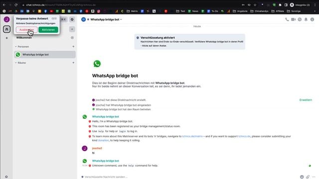 WhatsApp Bridge in Matrix einrichten - Anleitung смотреть онлайн