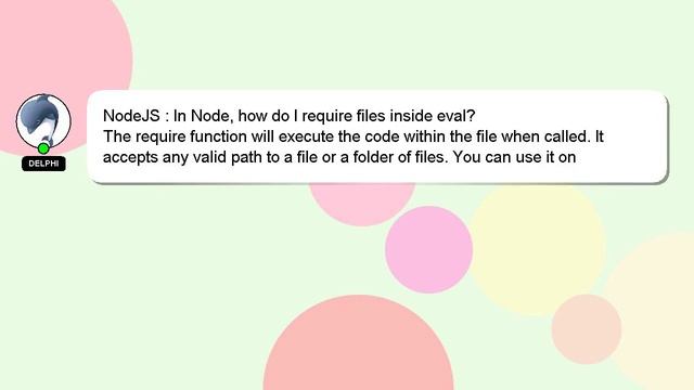 NodeJS : In Node, how do I require files inside eval? смотреть онлайн