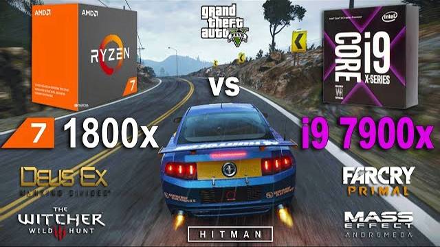 i9 7900x vs Ryzen 7 1800x Test in 7 Games (GTX 1070) смотреть онлайн