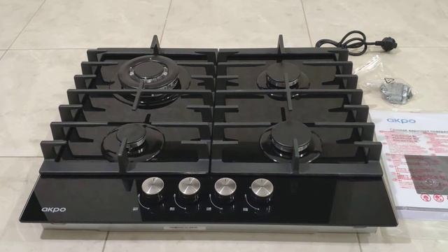ОНЛАЙН ТРЕЙД.РУ, Газовая варочная панель AKPO PGA 604 SGC-T BL