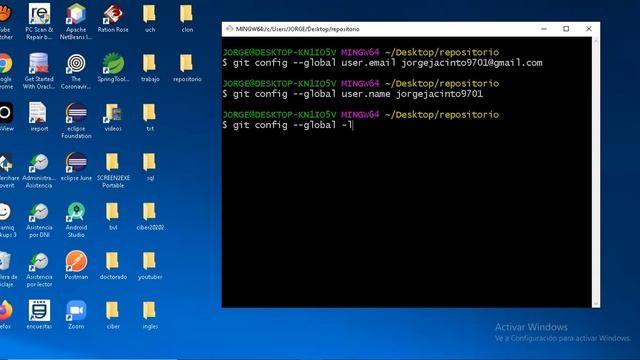 01 Cómo usar: git config --global user.email y git config --global user.name смотреть онлайн