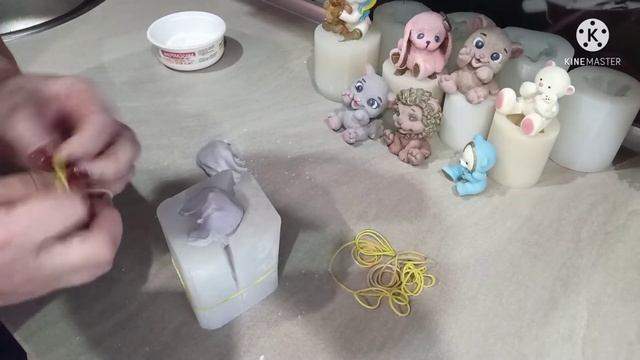 ФИГУРКА КОТЕНОК из сахарной мастики с помощью силиконового молда. смотреть онлайн