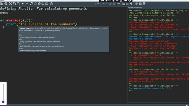 Finding avarage of numbers by using Python [Using def function] смотреть онлайн