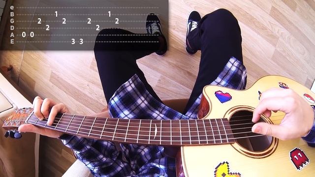 Blood // Water на гитаре (grandson)(Как играть, Разбор и аккорды БЕЗ БАРРЭ) Видеоурок смотреть онлайн