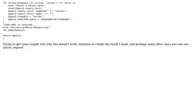 Wordpress: Adding a hook to 'parse_request' so that siteurl/pagename/xyz ignores "xyz" смотреть онлайн