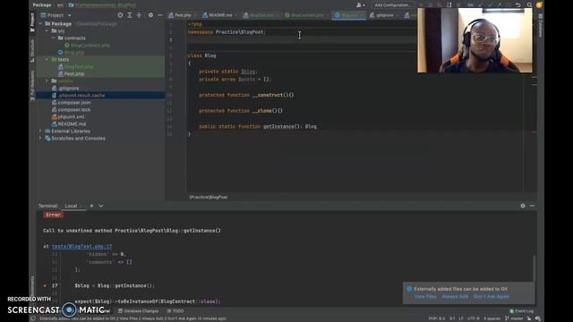 Blog class; implementing the singleton class смотреть онлайн