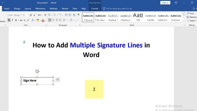 How to Add Multiple Signature Lines in Word смотреть онлайн