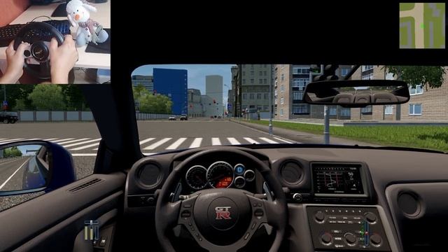 Nissan GT-R | City Car Driving[Steering wheel gameplay]#citycardriving #simulator #nissangtr смотреть онлайн