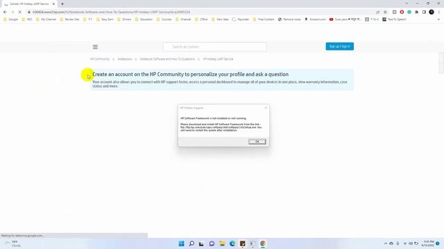 HP Software Framework Is Not Installed In The System Or Not Running In Windows 11 смотреть онлайн