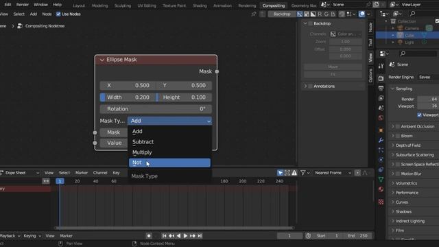 Blender. Ellipse Mask Node смотреть онлайн